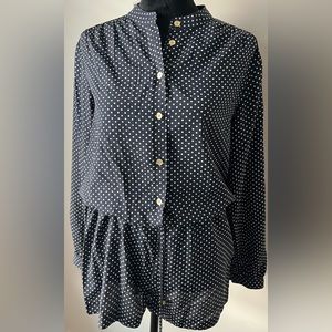 NWT Michael Kors Navy polka dot romper.